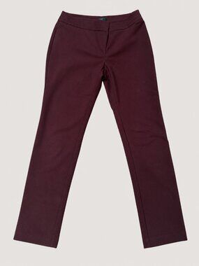 Ann Taylor Factory Burgundy Petite Ankle Pants 6P